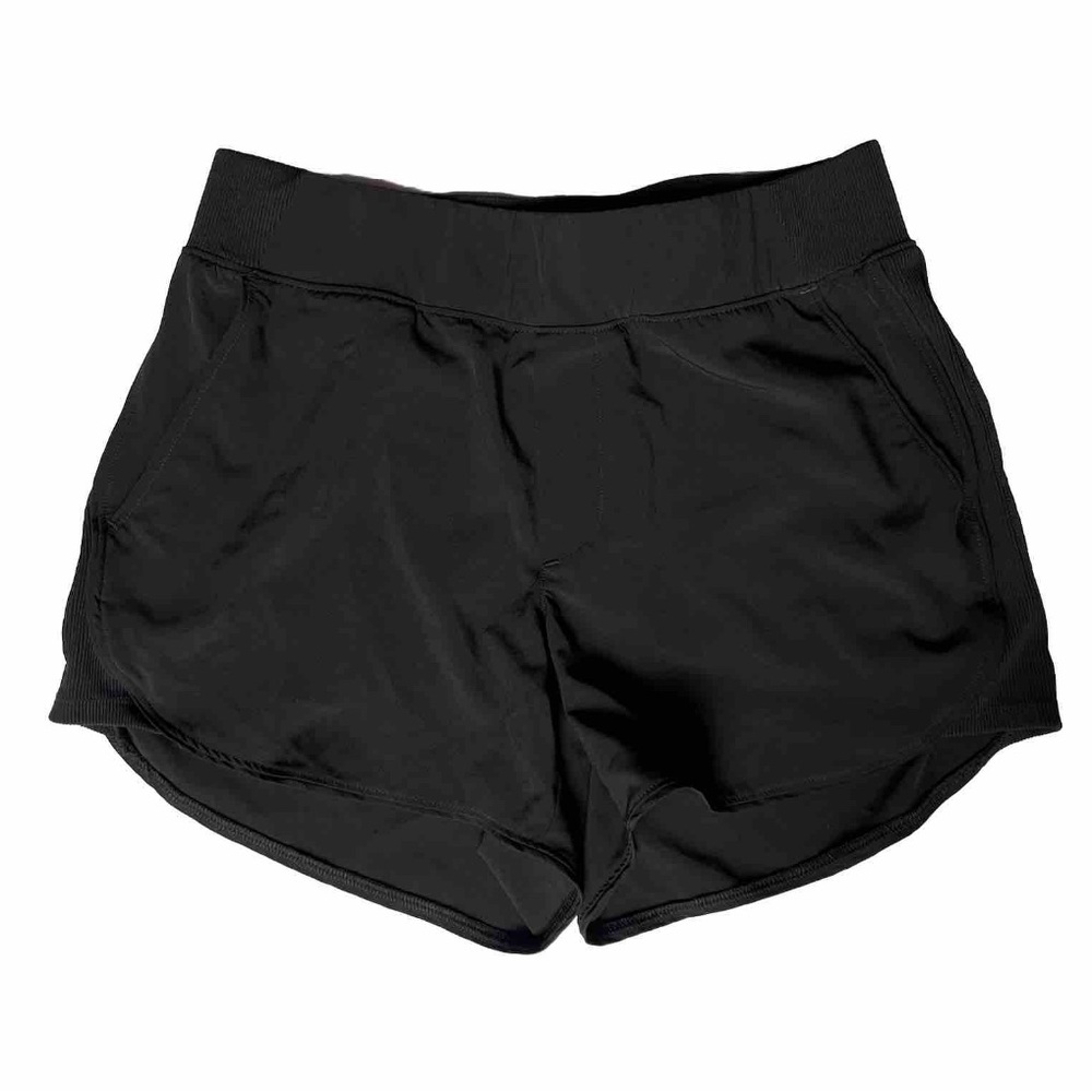 Women’s Black Athletic Woven Running Shorts with Pockets Size S